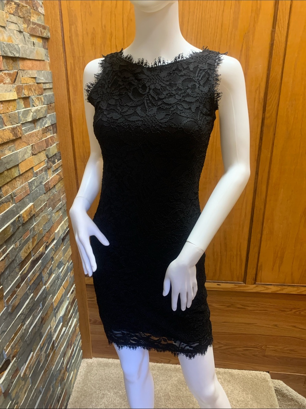Jump USA 1/2  Black Lace-Trim mini dress